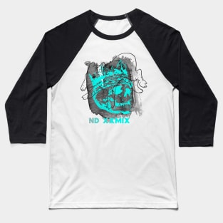 Skull King abstract collage Baseball T-Shirt